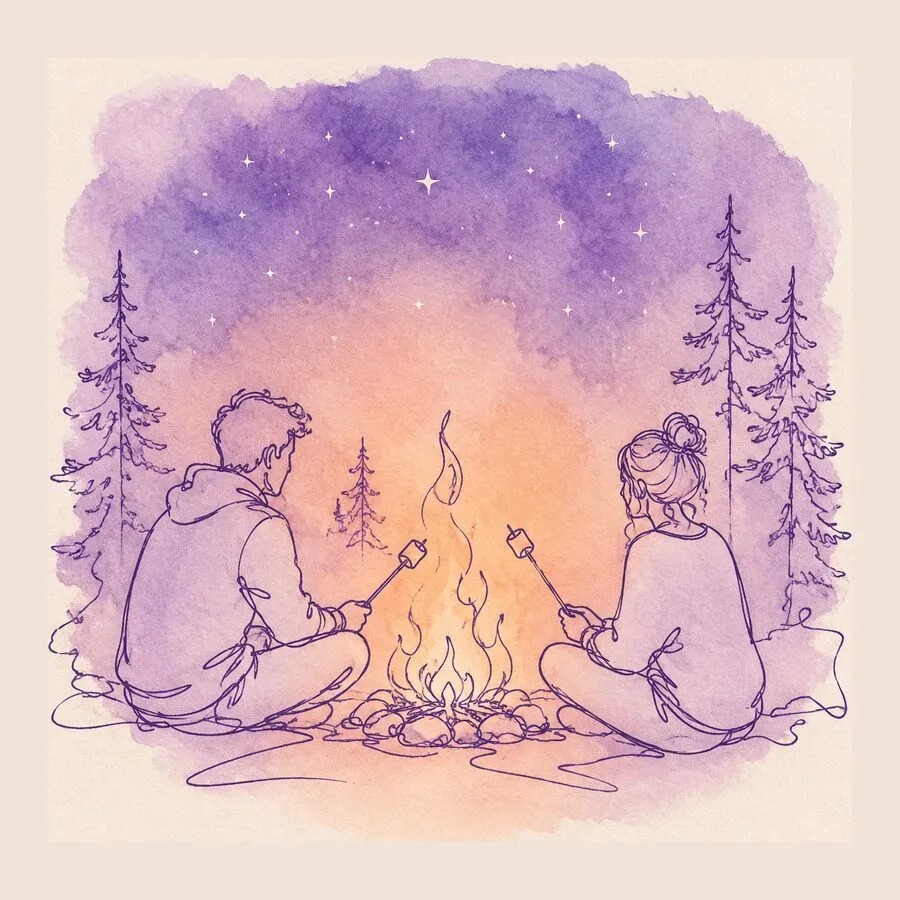Cover art for A country anniversary song for the campfire proposal