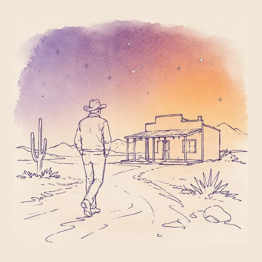 Cover art for A country anniversary song for the Marine she met in Yuma