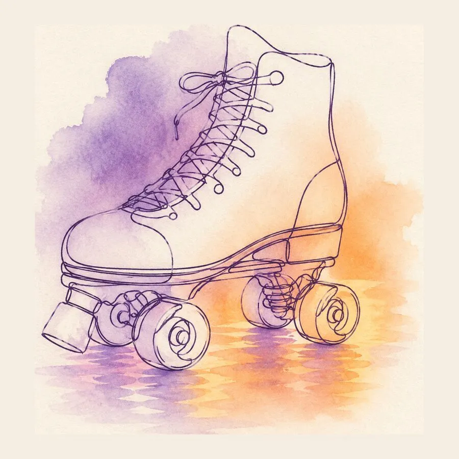 Cover art for A country love song for a girlfriend from the roller rink